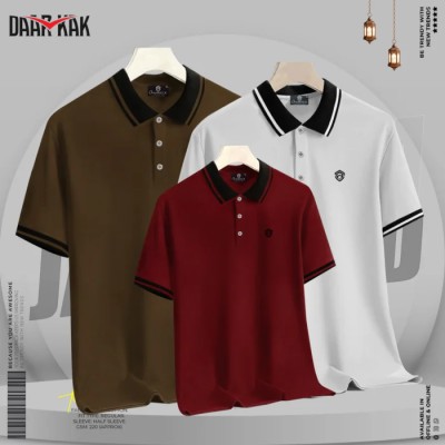 Premium Basic Polo Shirt Ash, Maroon & Coffee Color