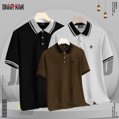 Premium Basic Polo Shirt Ash, Black & Coffee Color